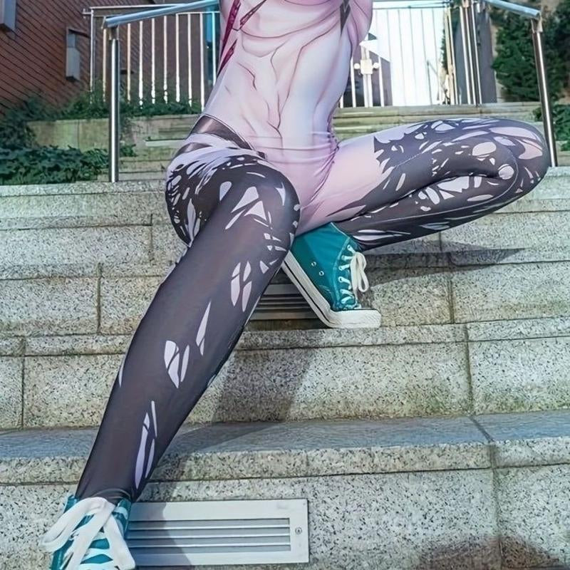 Spider Woman Gwen Stacy Anti-Venom Gwen Holiday Party Halloween Cosplay Costume, High Elastic Bodysuit, Amazing Bodysuit, Christmas, Halloween Gift Superhero Dress Womenswear Clothes White Realistic Bald Man Mask