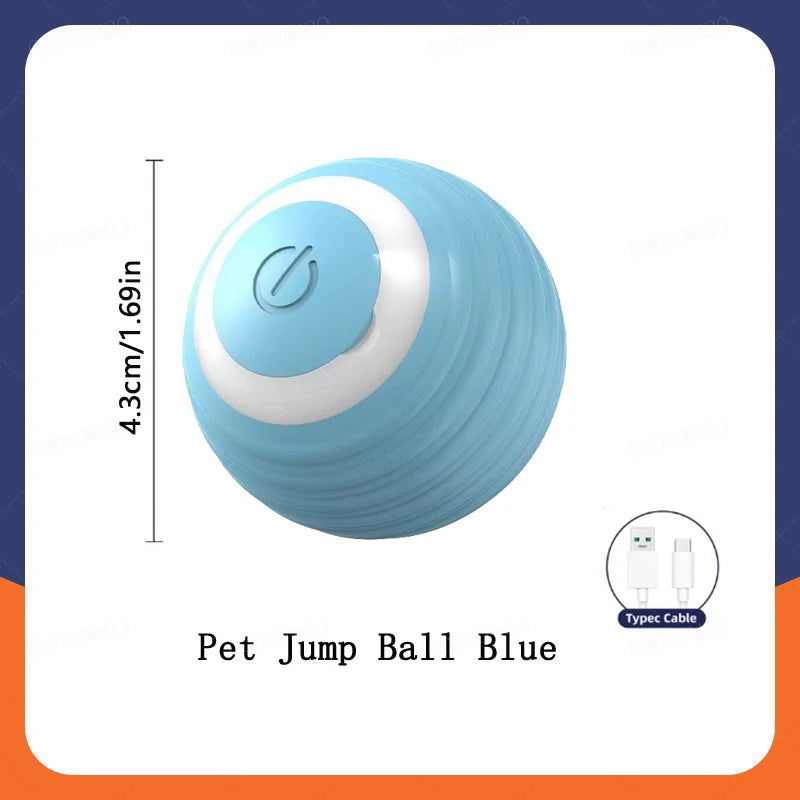 Interactive Smart Dog Toy Ball - Automatic USB Bouncing Pet Play Ball for Puppies & Cats - Perfect Birthday Gift!