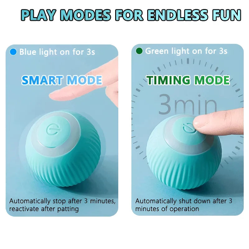 Smart Interactive Rolling Cat Ball - Automatic Electronic Toy for Indoor Fun