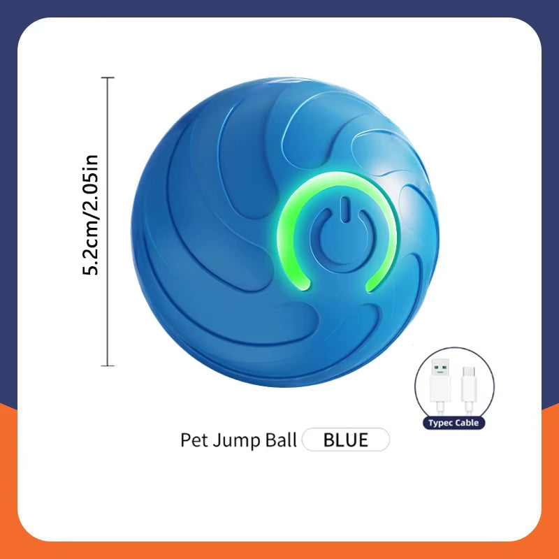 Interactive Smart Dog Toy Ball - Automatic USB Bouncing Pet Play Ball for Puppies & Cats - Perfect Birthday Gift!