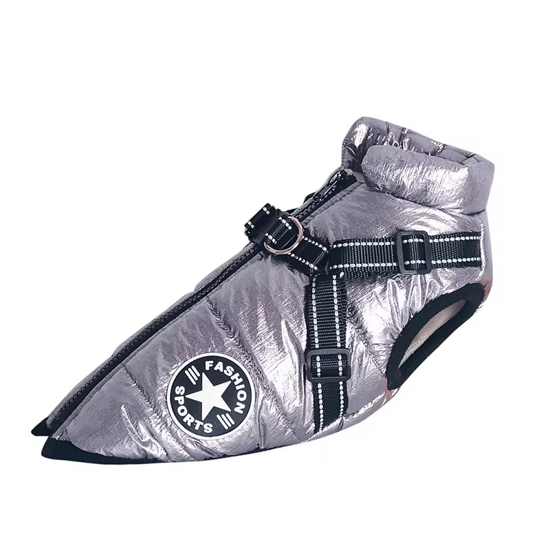 Cozy Waterproof Fleece Jacket for Small Dogs - Warm Pet Coat with Harness for Chihuahuas & Puppies