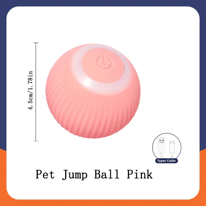 Interactive Smart Dog Toy Ball - Automatic USB Bouncing Pet Play Ball for Puppies & Cats - Perfect Birthday Gift!