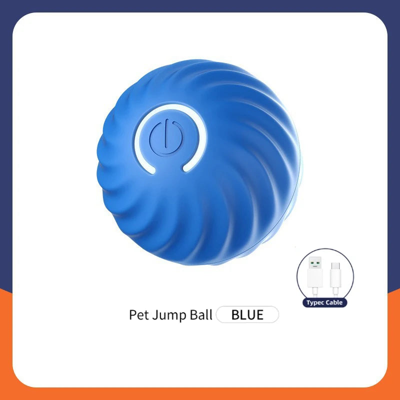 Interactive Smart Dog Toy Ball - Automatic USB Bouncing Pet Play Ball for Puppies & Cats - Perfect Birthday Gift!