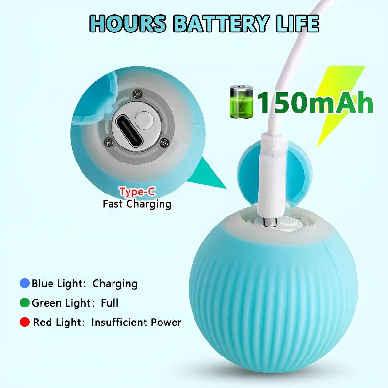 Smart Interactive Rolling Cat Ball - Automatic Electronic Toy for Indoor Fun