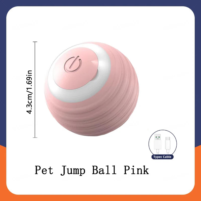 Interactive Smart Dog Toy Ball - Automatic USB Bouncing Pet Play Ball for Puppies & Cats - Perfect Birthday Gift!