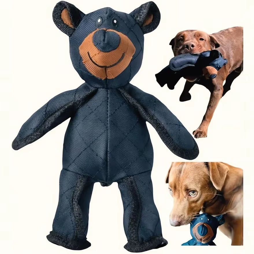 Indestructible Bear Dog Toy - Ultimate Squeaky Companion for Heavy Chewers!
