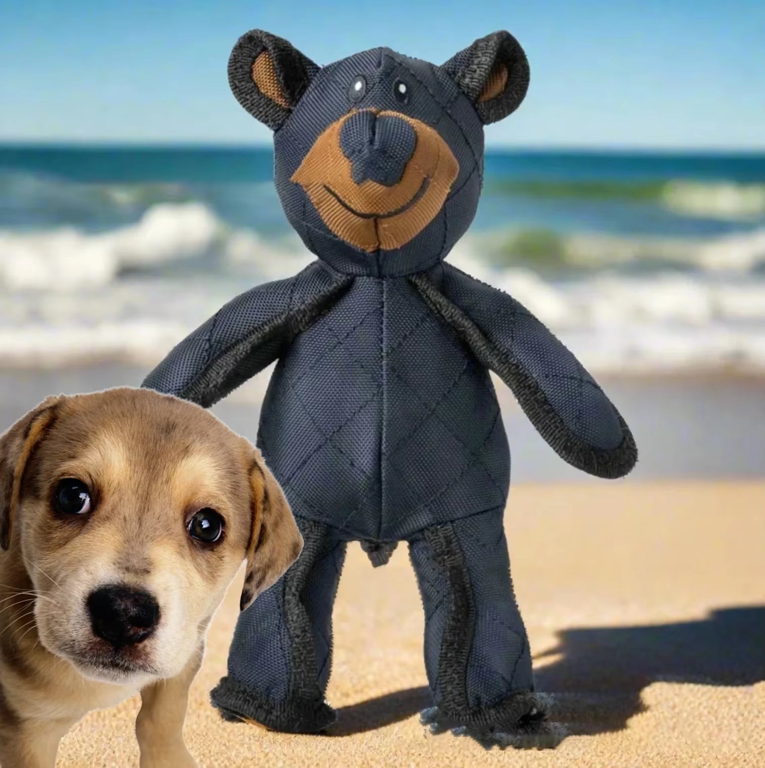 Indestructible Bear Dog Toy - Ultimate Squeaky Companion for Heavy Chewers!