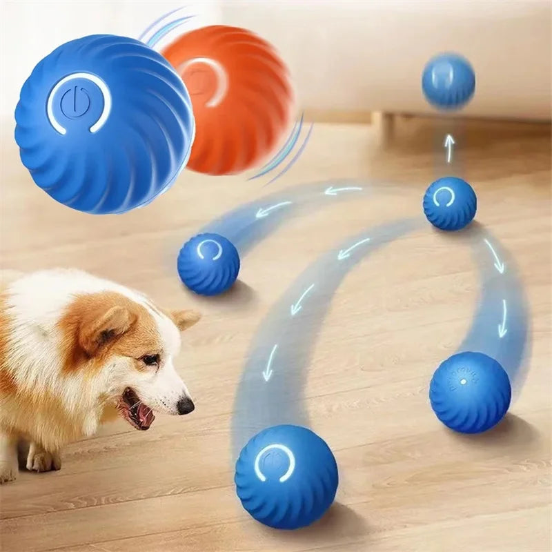 Interactive Smart Dog Toy Ball - Automatic USB Bouncing Pet Play Ball for Puppies & Cats - Perfect Birthday Gift!