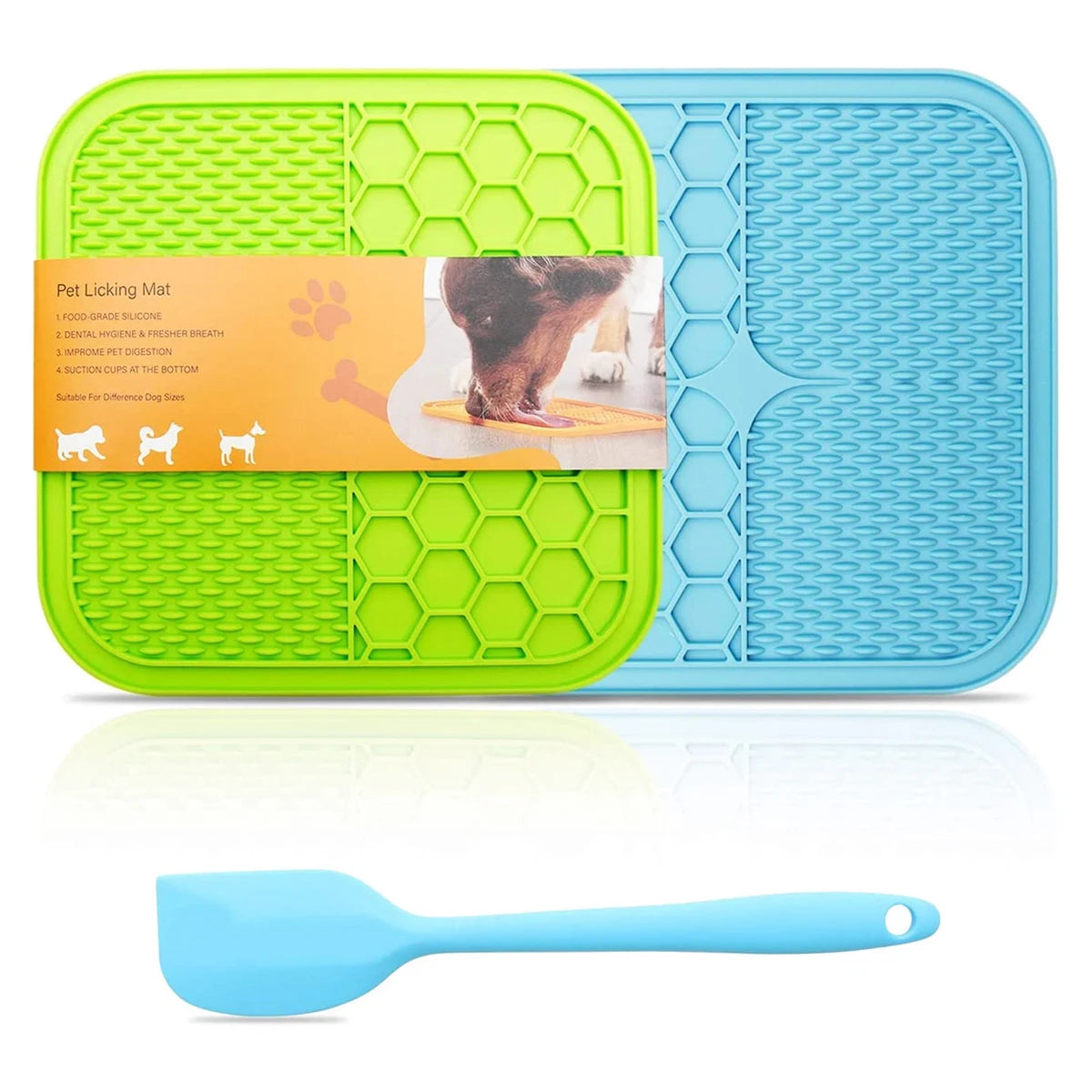 Suction Cup Dog Lick Mat - Anxiety Relief & Slow Feeder for Dogs and Cats - Perfect for Food, Yogurt, and Peanut Butter