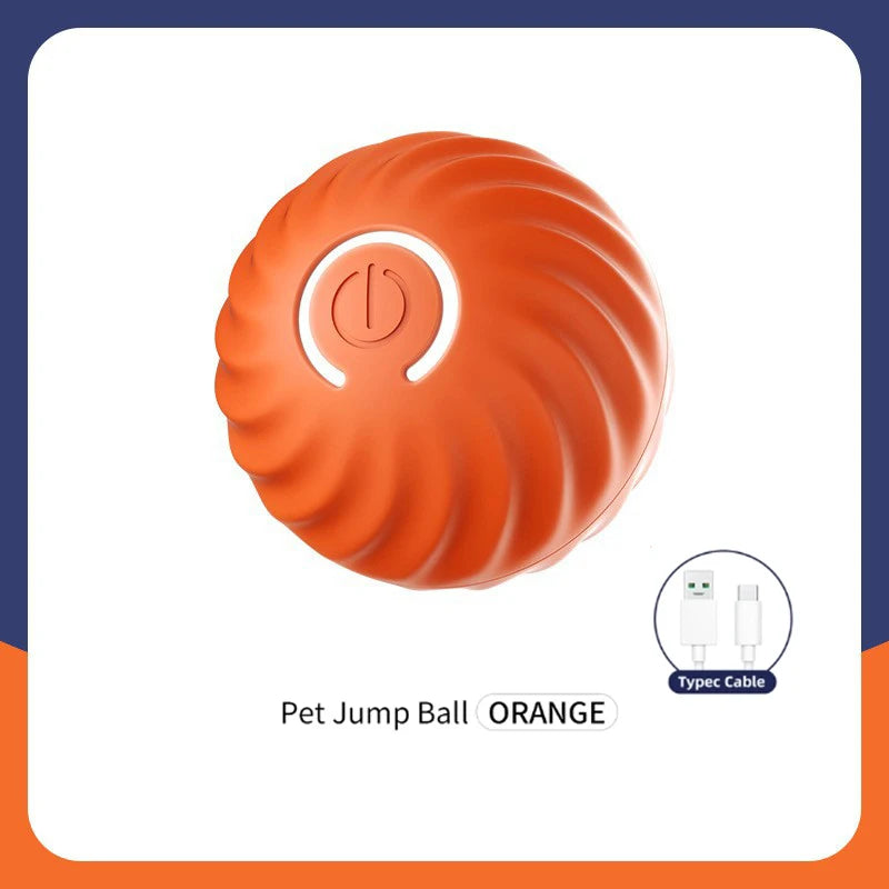 Interactive Smart Dog Toy Ball - Automatic USB Bouncing Pet Play Ball for Puppies & Cats - Perfect Birthday Gift!
