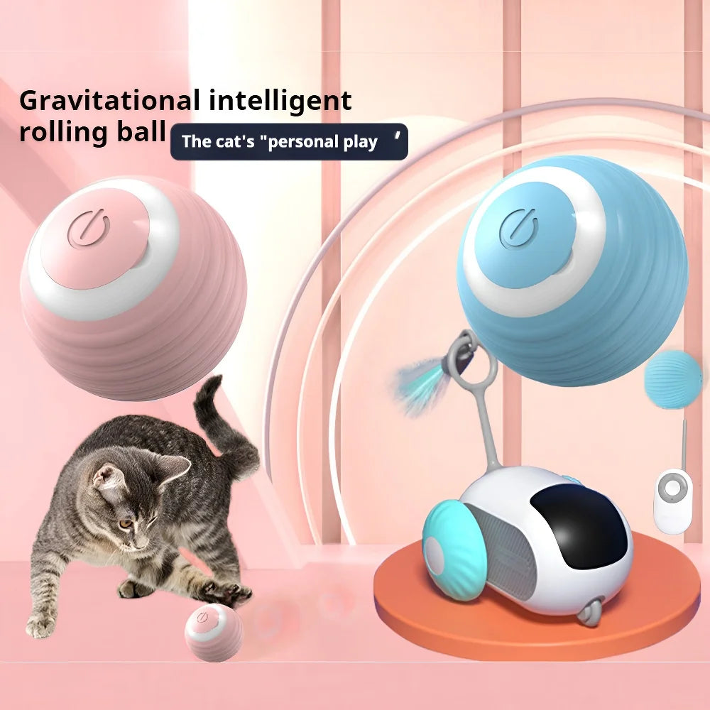 Smart Interactive Rolling Cat Ball - Automatic Electronic Toy for Indoor Fun