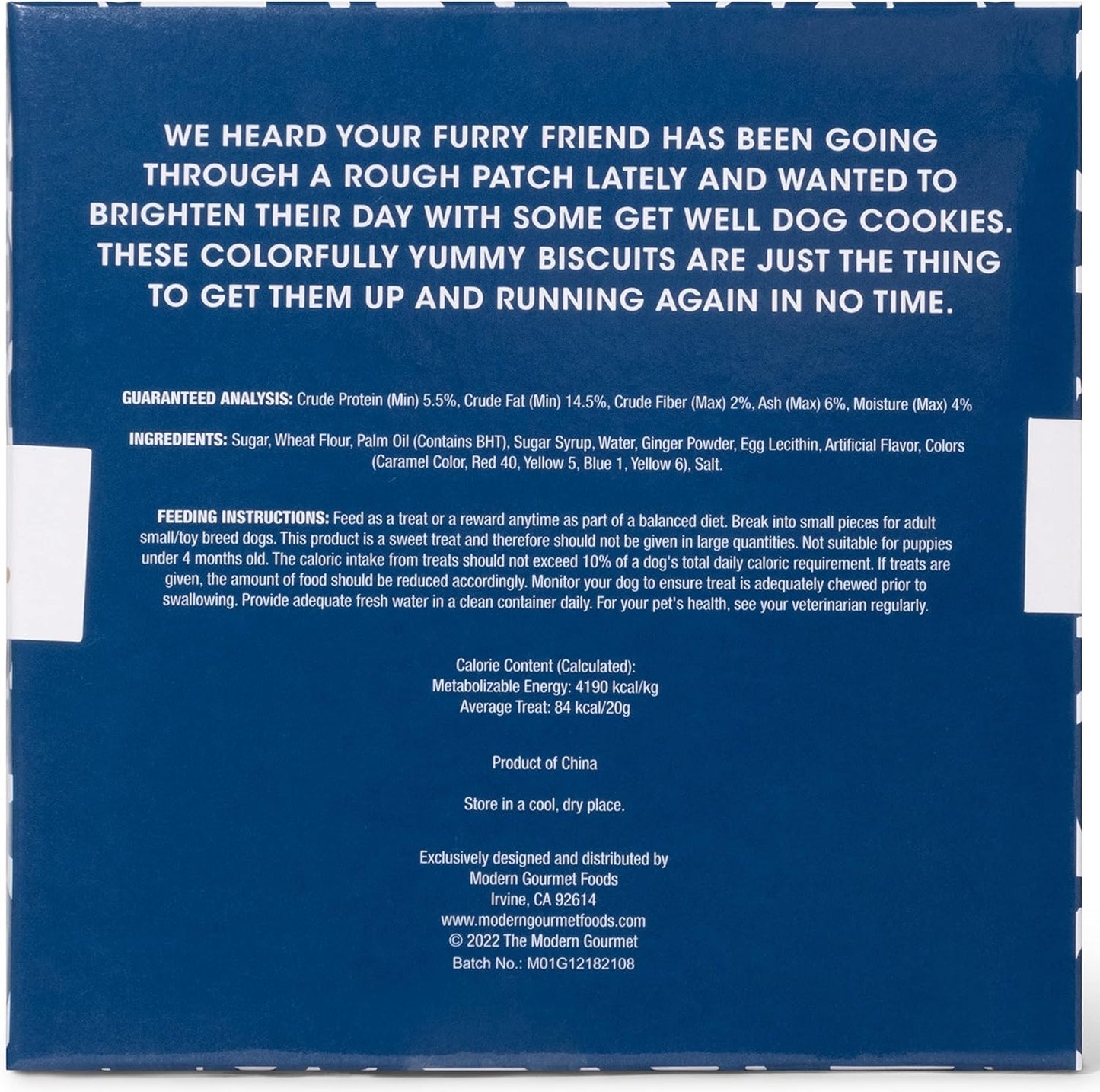 Pets, Get Well Dog Cookies Gift Set, Crunchy Treats Includes Colorfully Hand Decorated Get Well Themed Dog Biscuits to Brighten Their Day, Pack of 8
