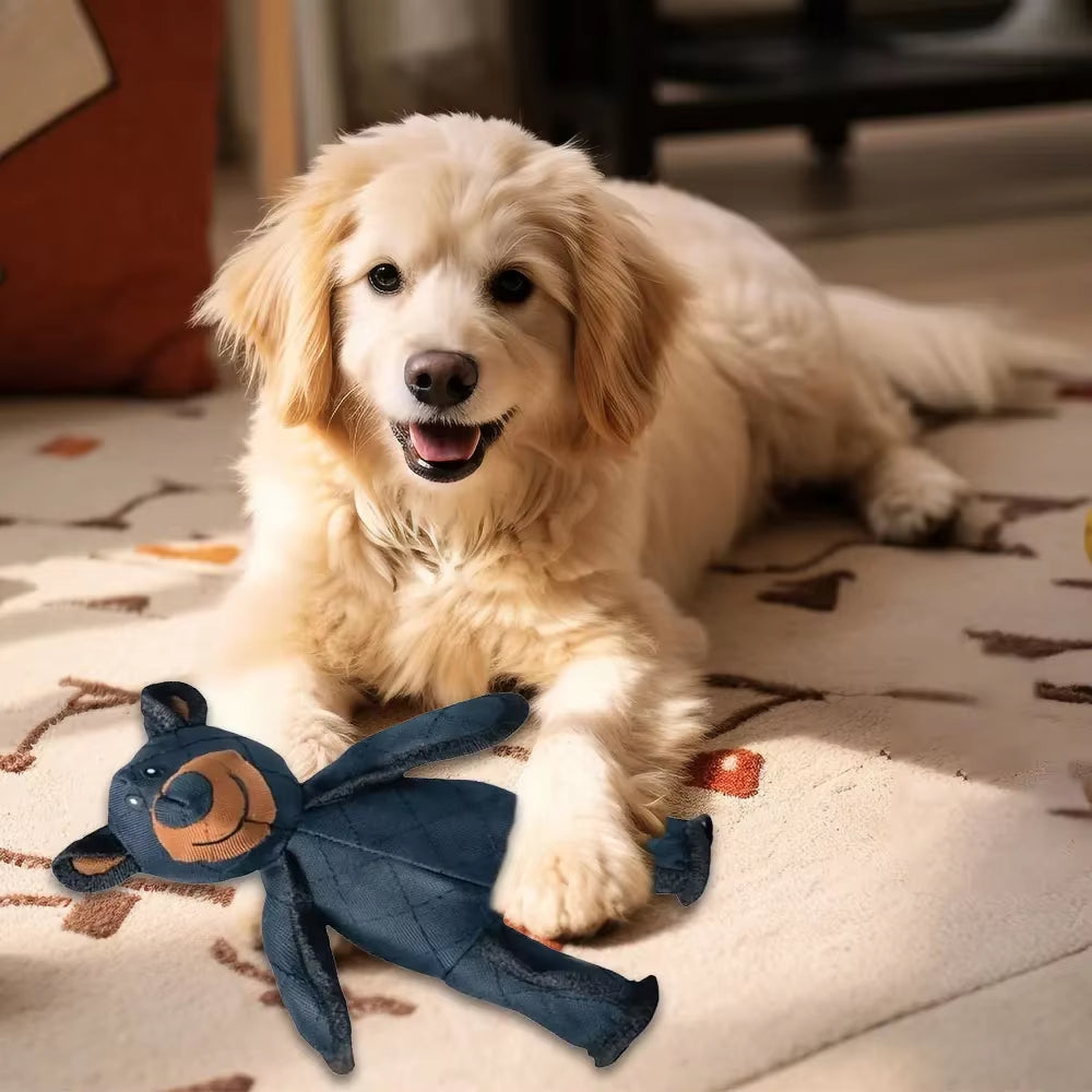 Indestructible Bear Dog Toy - Ultimate Squeaky Companion for Heavy Chewers!