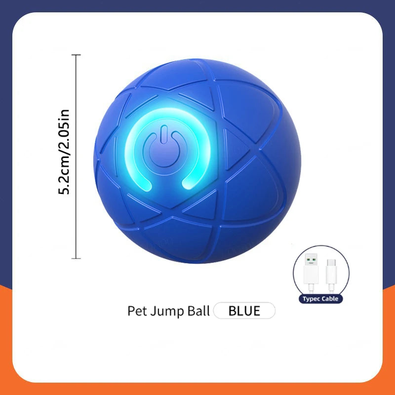 Interactive Smart Dog Toy Ball - Automatic USB Bouncing Pet Play Ball for Puppies & Cats - Perfect Birthday Gift!