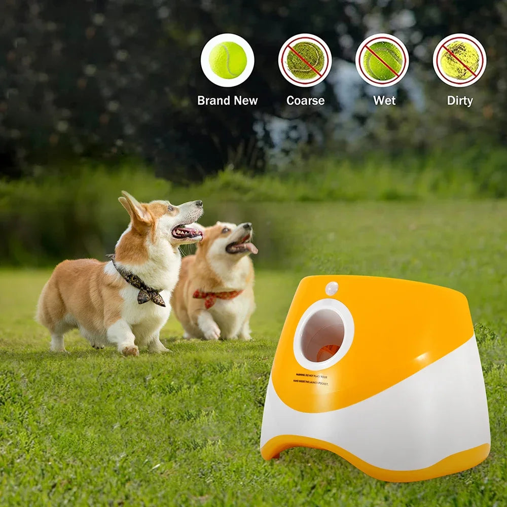 Automatic Dog Ball Launcher - Fun & Engaging Pet Toy with 3 Distance Settings for Dogs and Cats