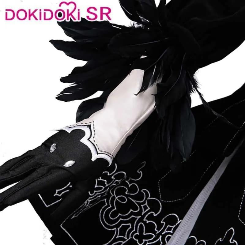 8Pcs Black Gothic Sexy Elegant Cosplay Costume Dress Halloween Outfits for Women Polyester Size S-XXL Easter Thanksgiving Christmas