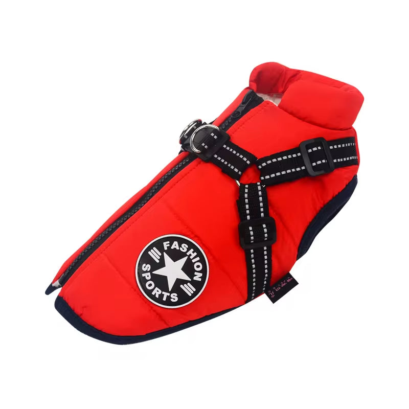 Cozy Waterproof Fleece Jacket for Small Dogs - Warm Pet Coat with Harness for Chihuahuas & Puppies