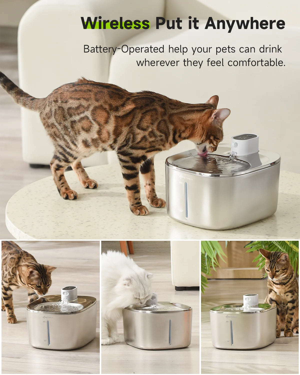 4L Automatic Wireless Cat & Dog Water Fountain - Smart Sensor Pet Dispenser for Fresh Hydration