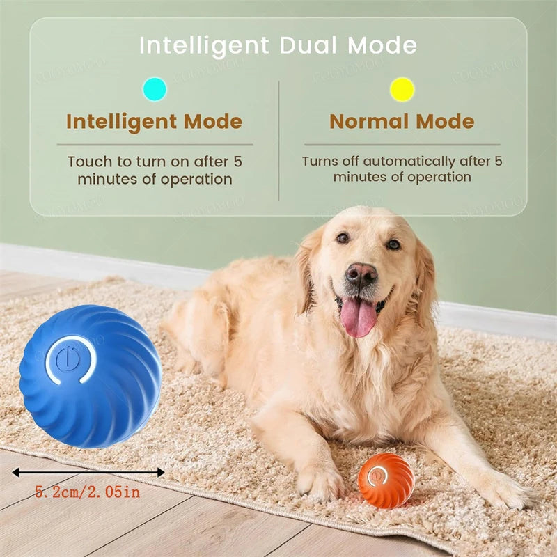 Interactive Smart Dog Toy Ball - Automatic USB Bouncing Pet Play Ball for Puppies & Cats - Perfect Birthday Gift!