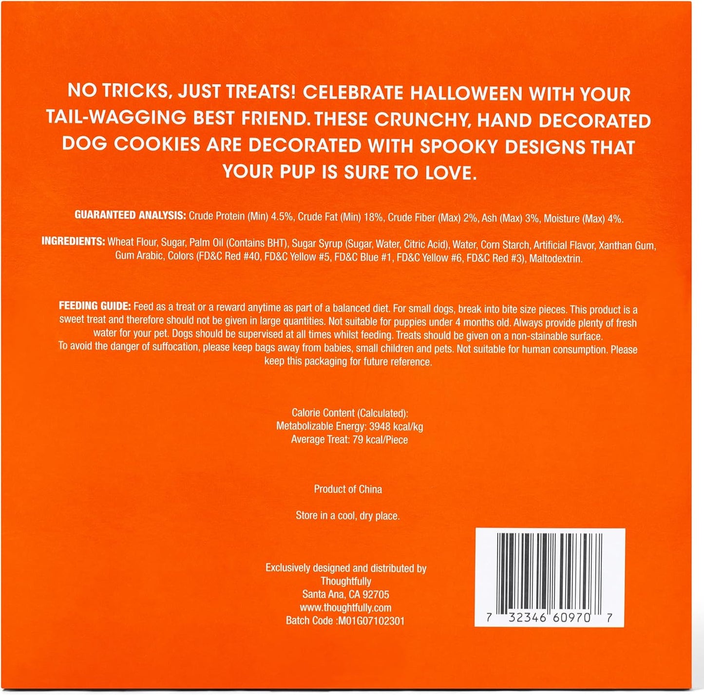 Pets, Halloween Dog Cookies Gift Set, Crunchy Peanut Butter Dog Treats, Includes Hand Decorated, Spooky Themed Dog Biscuits, Set of 8