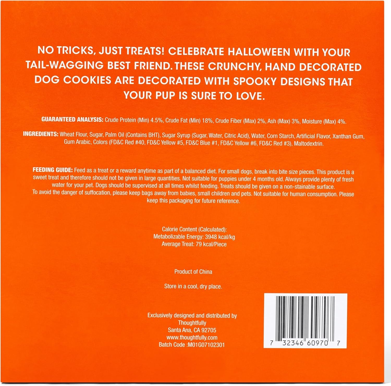 Pets, Halloween Dog Cookies Gift Set, Crunchy Peanut Butter Dog Treats, Includes Hand Decorated, Spooky Themed Dog Biscuits, Set of 8
