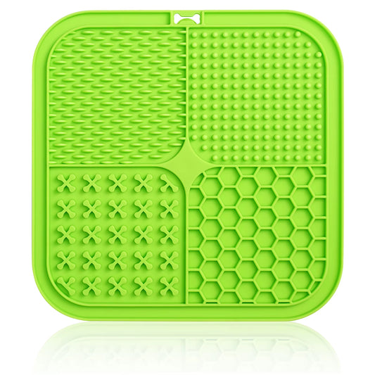 Suction Cup Dog Lick Mat - Anxiety Relief & Slow Feeder for Dogs and Cats - Perfect for Food, Yogurt, and Peanut Butter